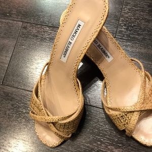 Manolo Blahnik kitten heel mule